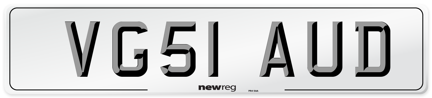VG51 AUD Number Plate from New Reg